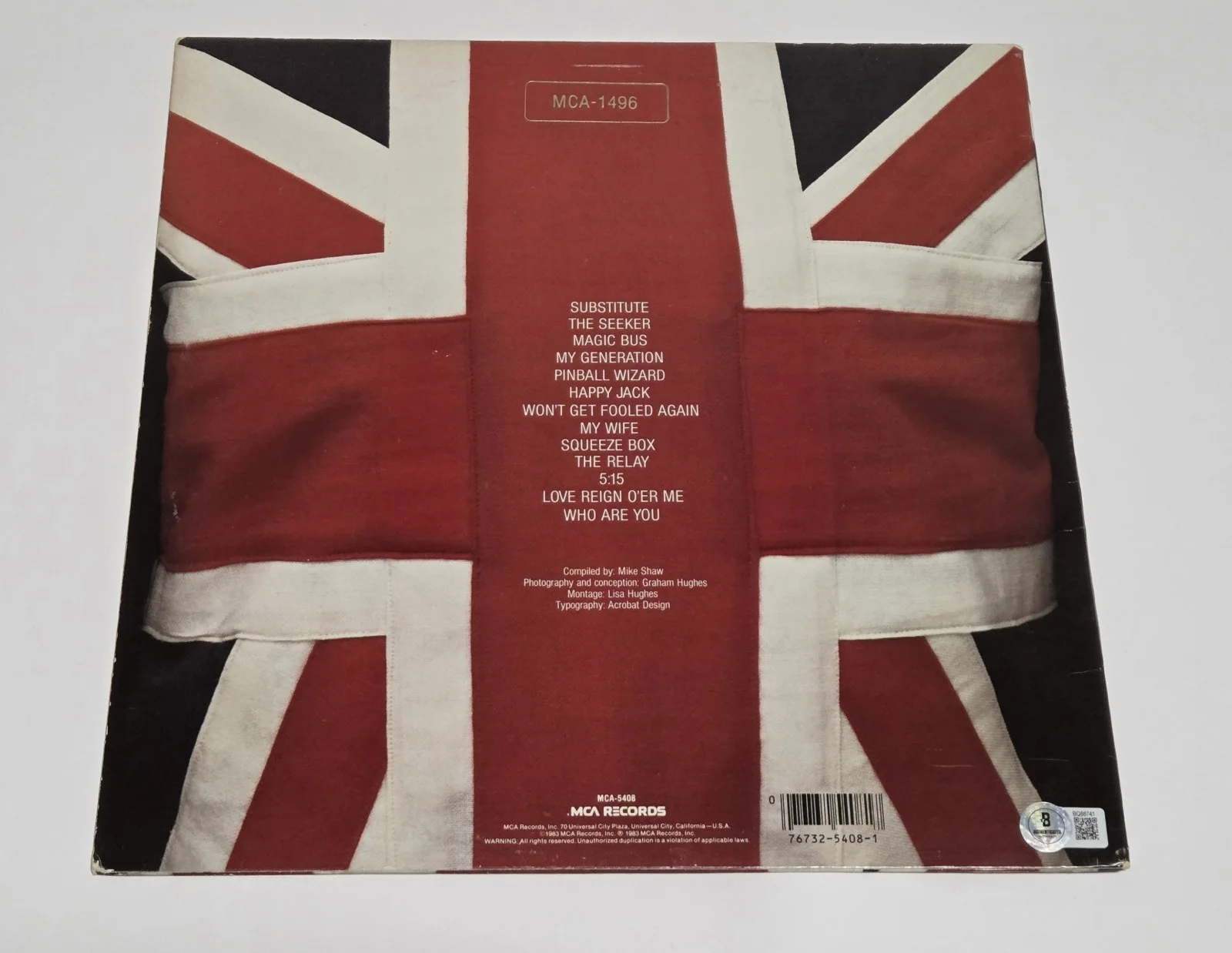 THE WHO PETE TOWNSHEND signed autographed GREATEST HITS LP RECORD BECKETT (BAS), изображение 3