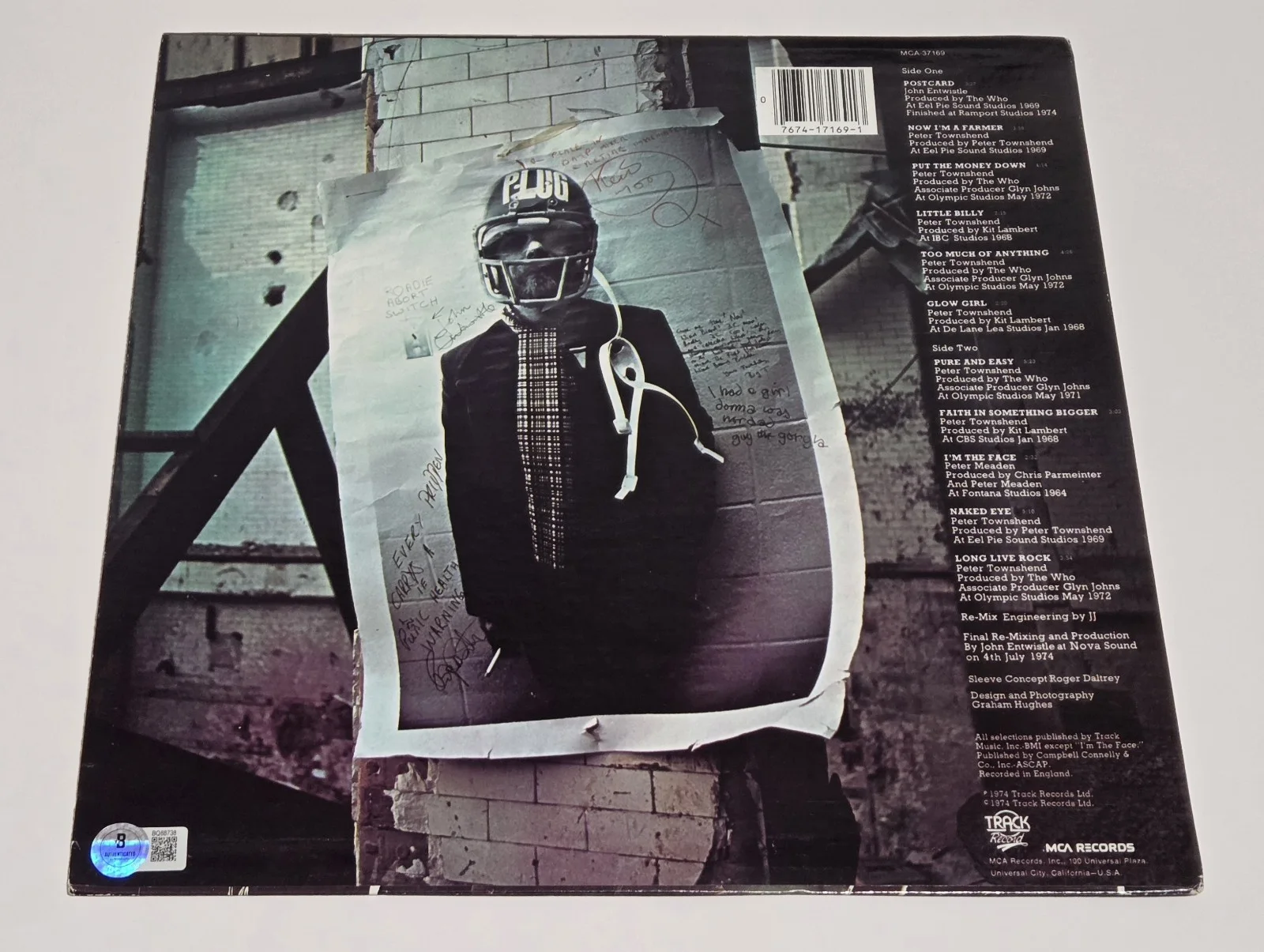 THE WHO PETE TOWNSHEND signed autographed "ODDS & SODS" LP RECORD BECKETT (BAS), image 3
