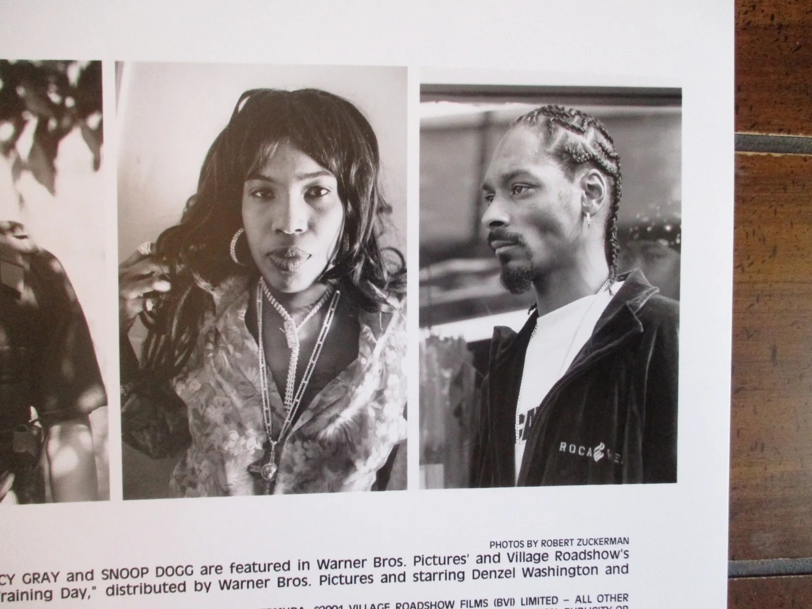 Snoop Dogg/Macy Gray/Dr. Dre(TRAINING DAY)2001 10 x 8 Black & White Press Photo, изображение 3