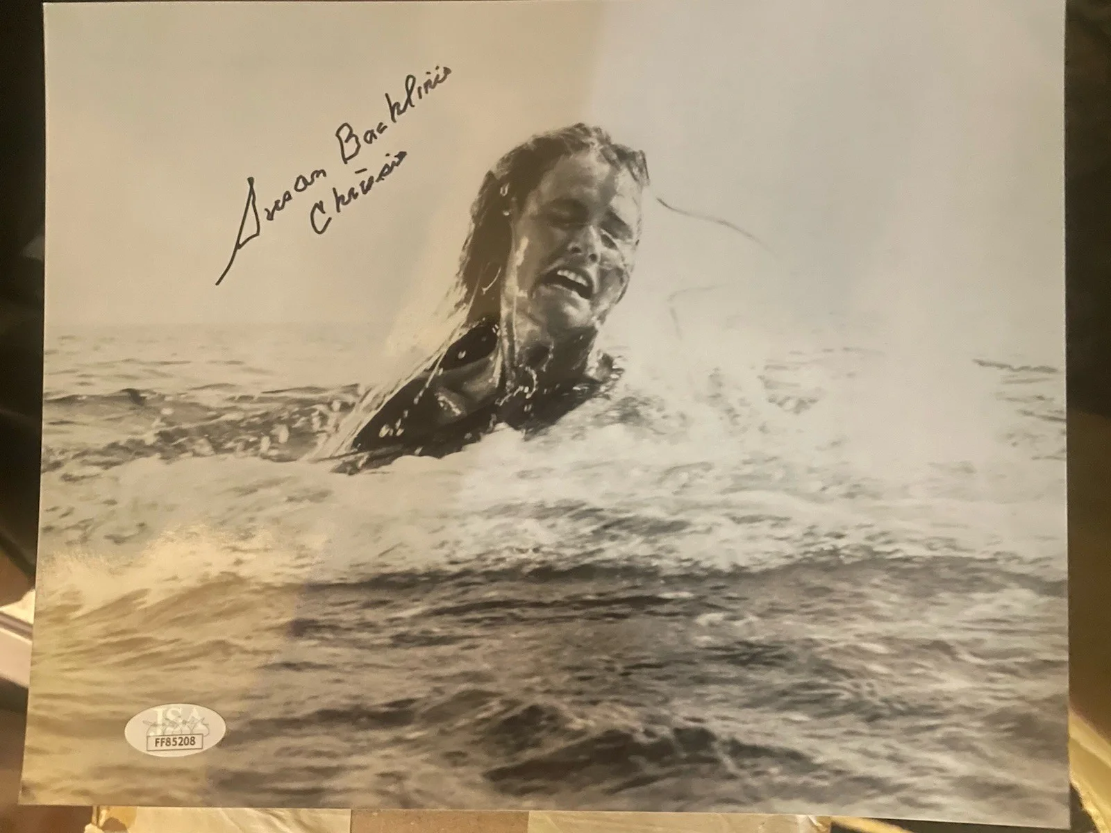 Susan Backlinie — Susan Backlinie signed 8x10 JAWS photo Chrissie 1st Victim JSA Certified