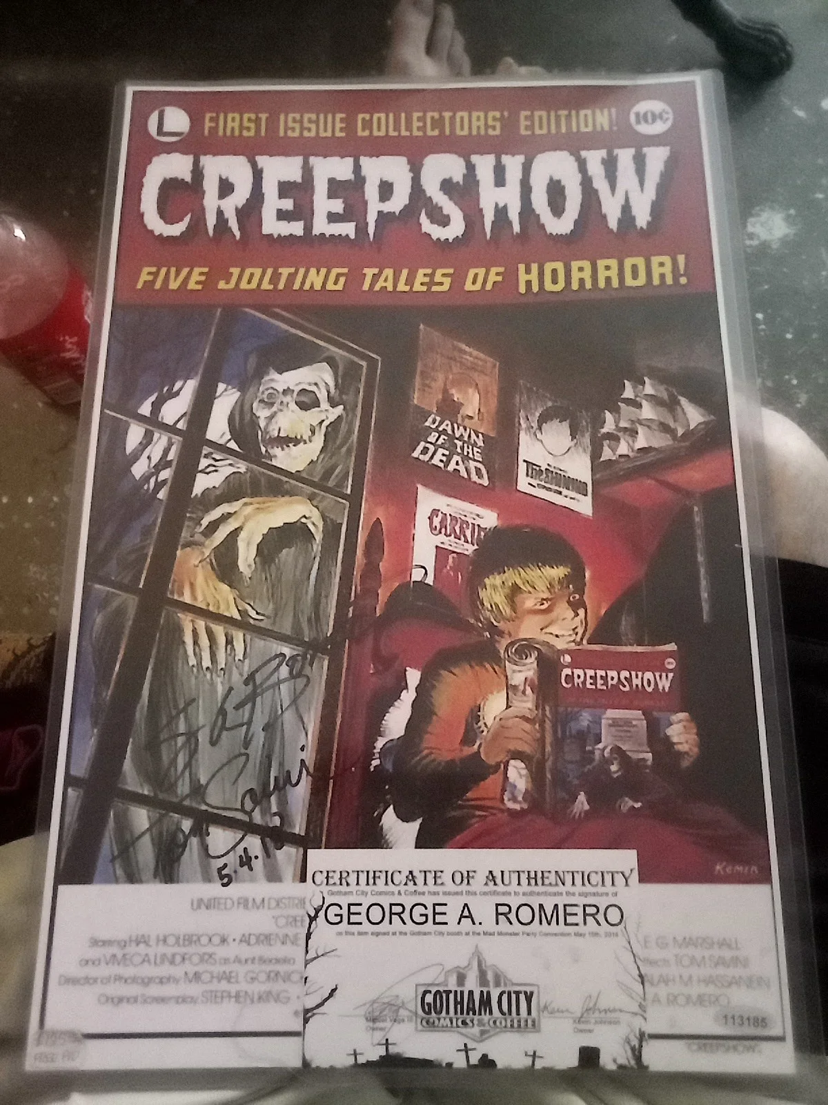George.A.Romero & Tom Savini — Autographed Movie Poster 27x40 Original Signed By George Romero And Tom Savini