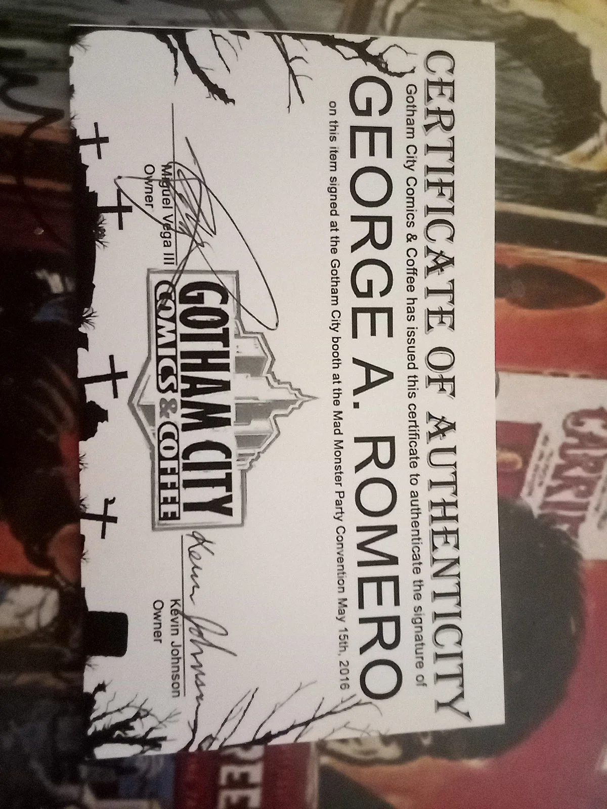 George.A.Romero, Tom Savini — Autographed Movie Poster 27x40 Original Signed By George Romero And Tom Savini, image 4
