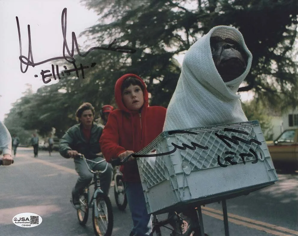 Matthew DeMeritt & Henry Thomas — Matthew DeMeritt & Henry Thomas autographed signed 8x10 photo E.T JSA COA