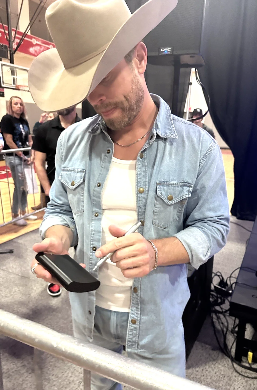 Dustin Lynch Autographed Flask from the Killed The Cowboy Tour (April 2024), image 2