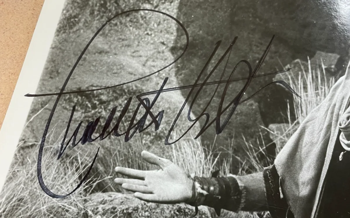 Charleton Heston — Charleton Heston Signed Autograph Signature 10x8 The Ten Commandments Vint Photo, изображение 3
