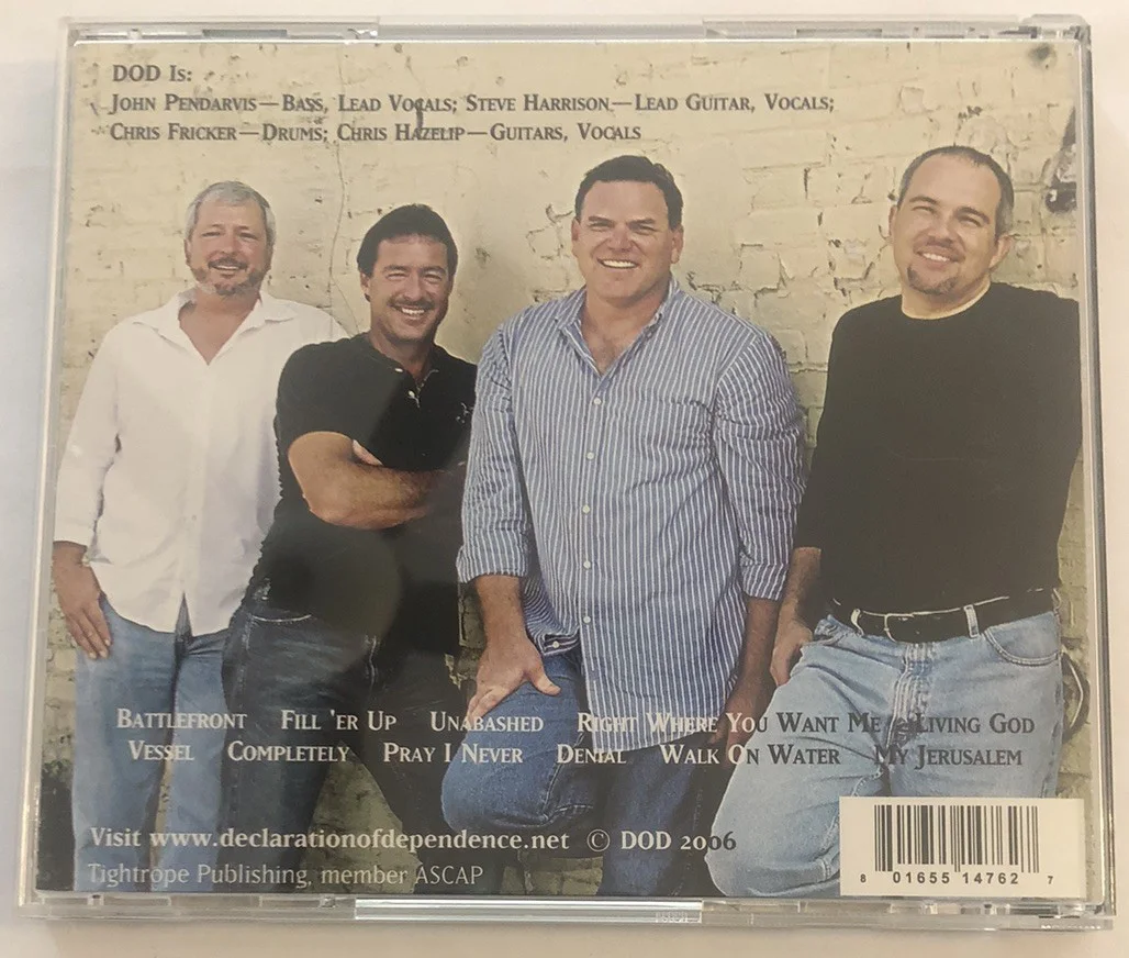 DOD Declaration Of Dependence Battlefront Signed Autographed CD 2006 Worship, image 2