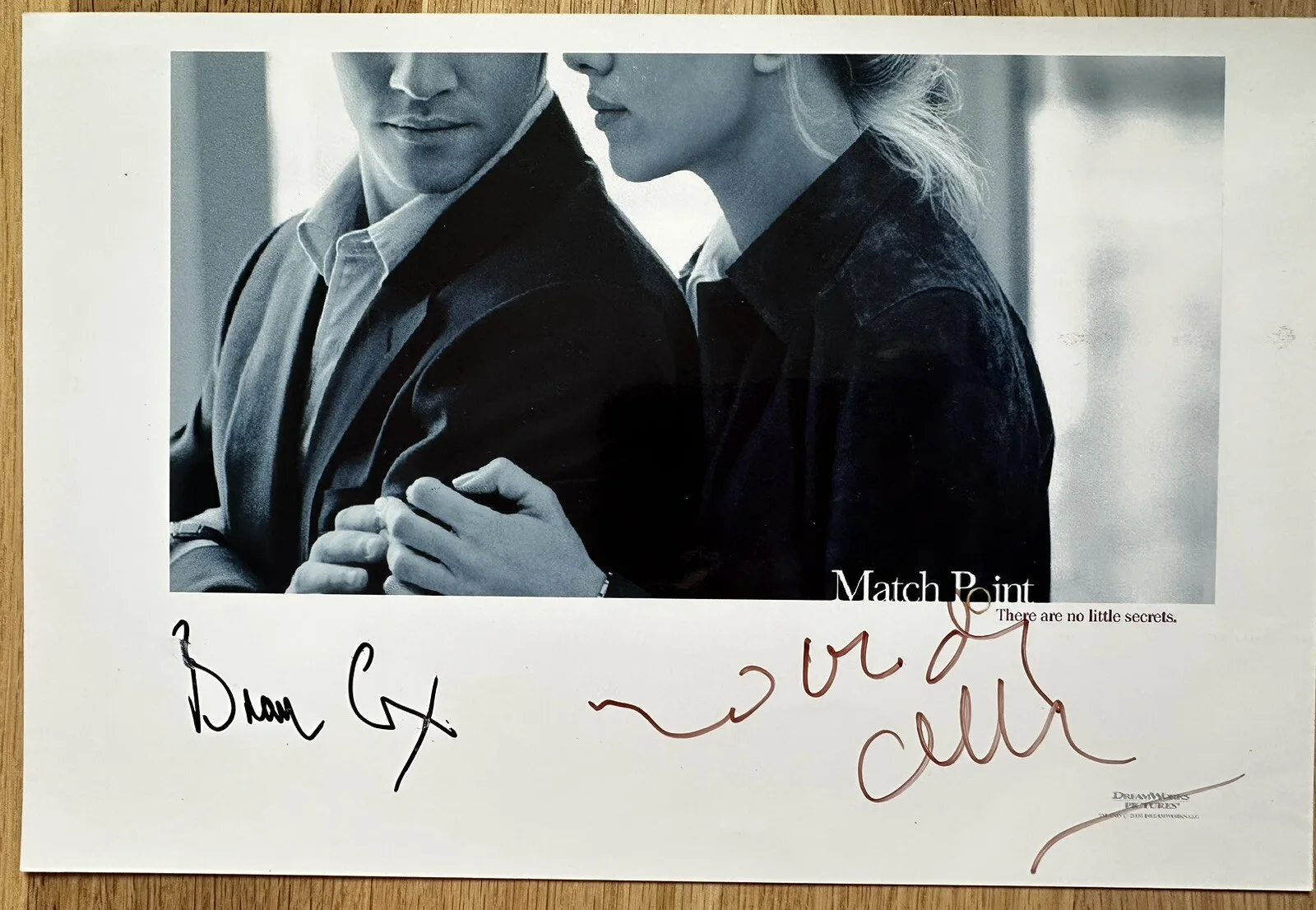 Woody Allen & Brian Cox — Woody Allen & Brian Cox Signed Match Point 8x12 Photo In Person