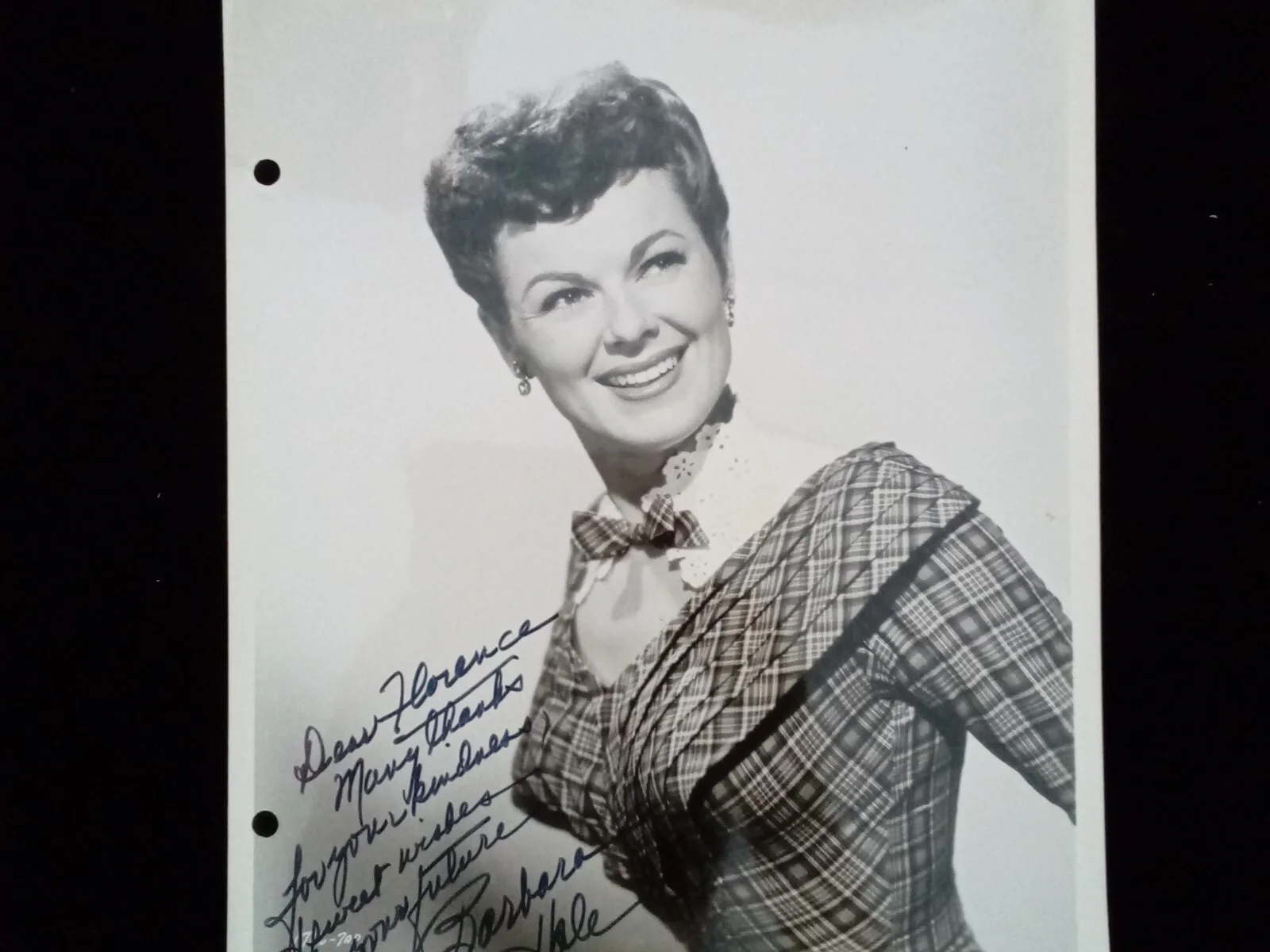 Barbara Hale — Barbara Hale Signed 8x10 Black & White Photo JSA Certified Autograph Inscribed #, изображение 2