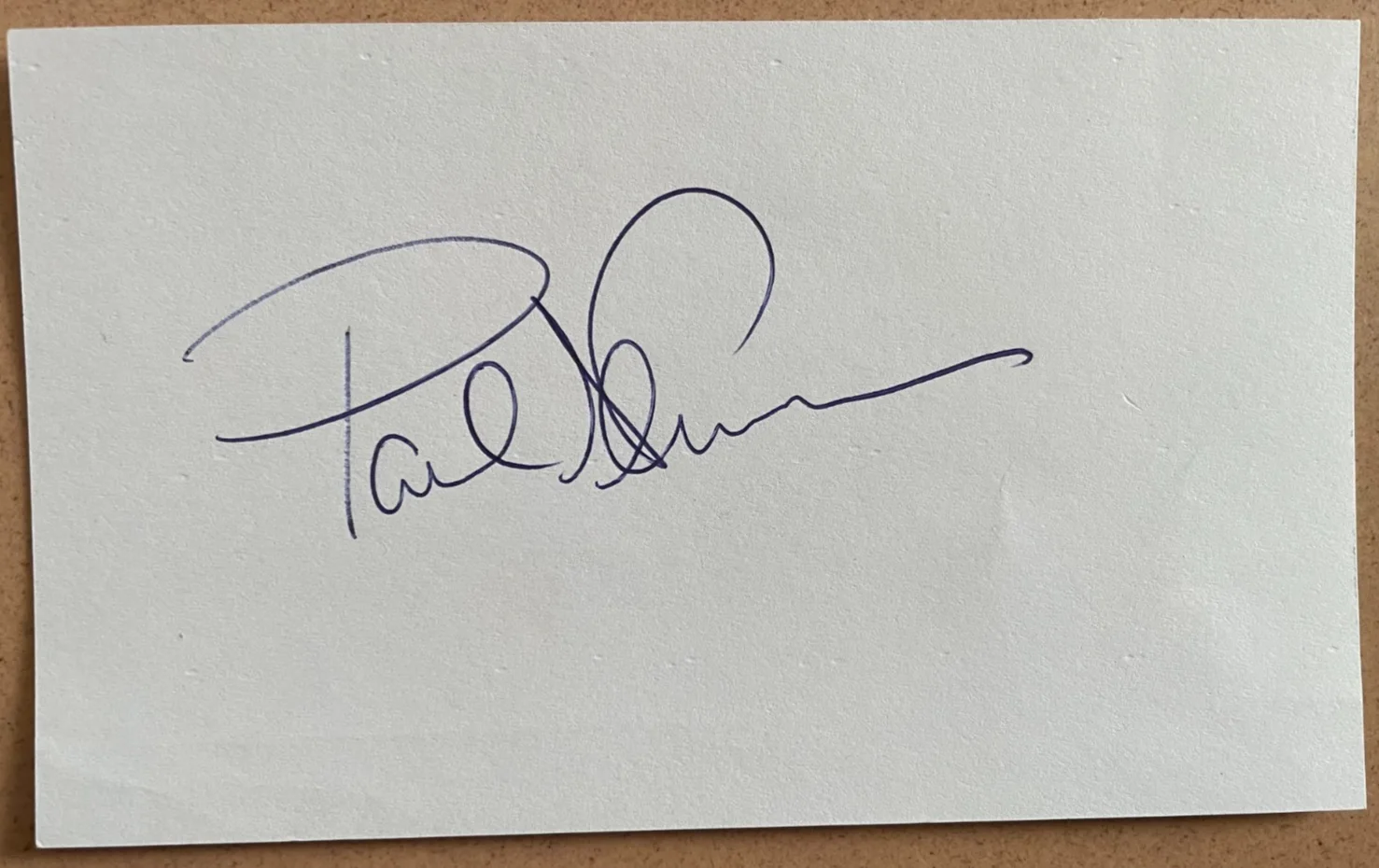 Paul Newman — Paul Newman Signed Autograph Signature 3x5 Index Card with Photograph, изображение 2