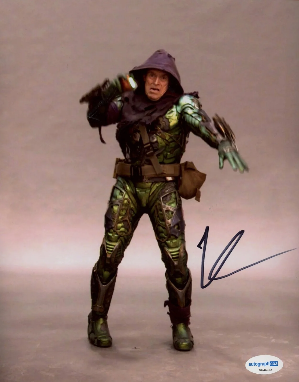 WILLEM DAFOE — Willem Dafoe signed SPIDER-MAN NO WAY HOME 8x10 Photo d PROOF Green Goblin ACOA, image 3