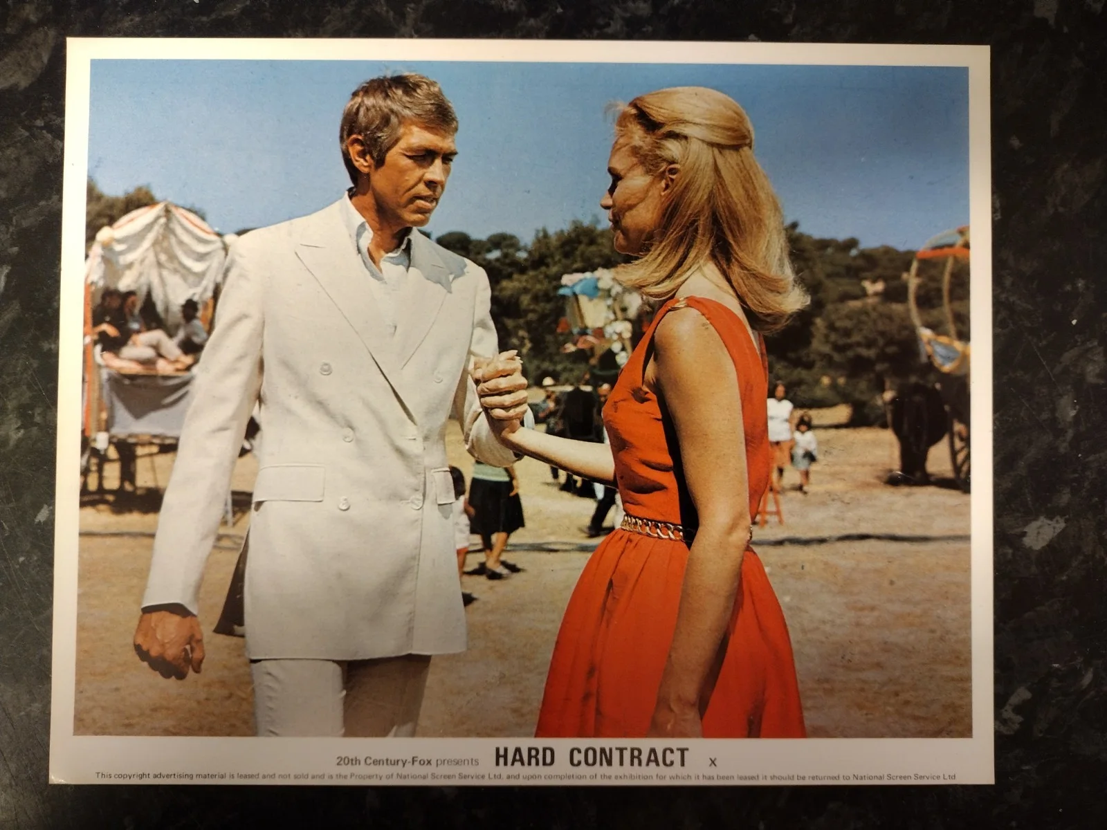 HARD CONTRACT, SET OF 8 LOBBY CARDS. JAMES COBURN, LEE REMICK, image 3
