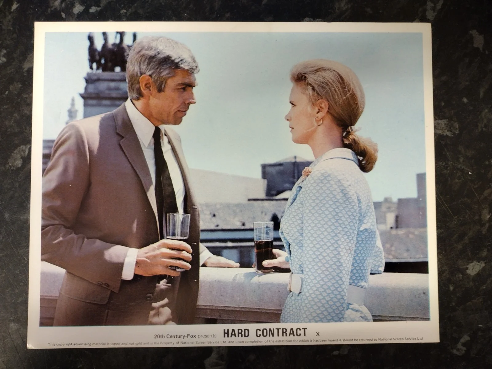 HARD CONTRACT, SET OF 8 LOBBY CARDS. JAMES COBURN, LEE REMICK, image 5