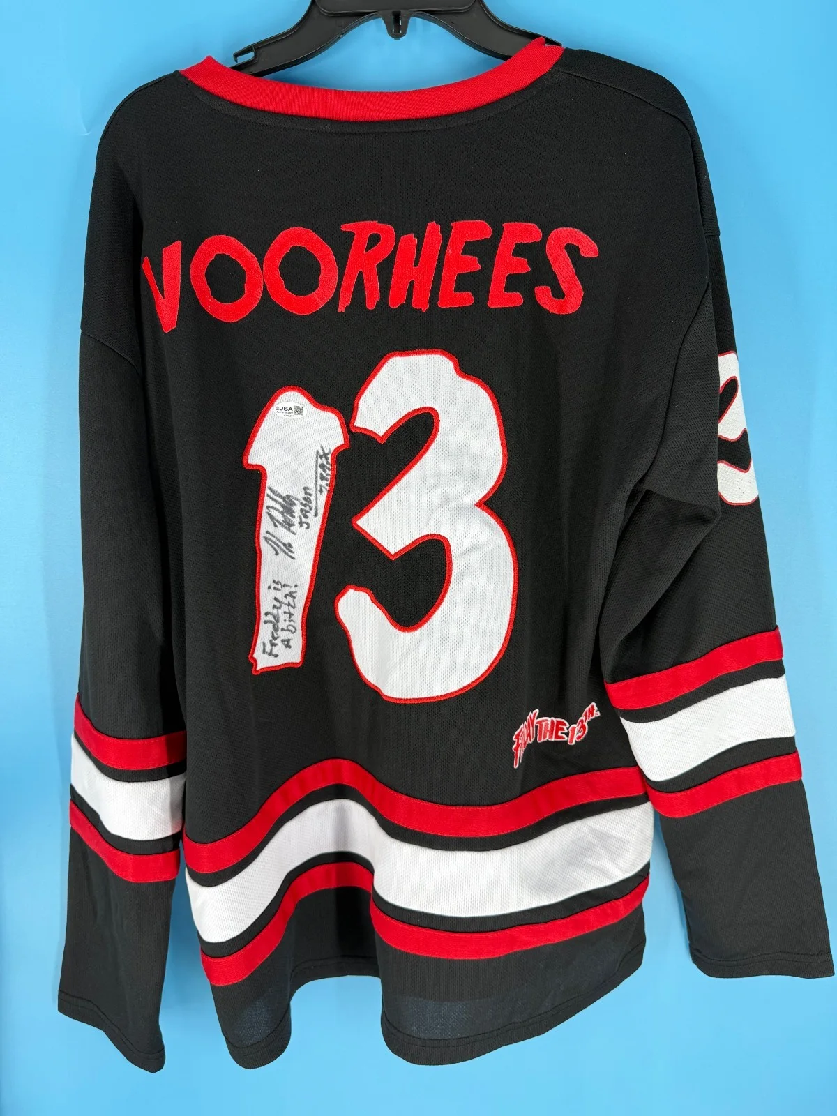 Kane Hodder — Friday The 13th Signed Jason 7, 8,9 L Jersey Kane Hodder JSA Authenticated Mint, image 3
