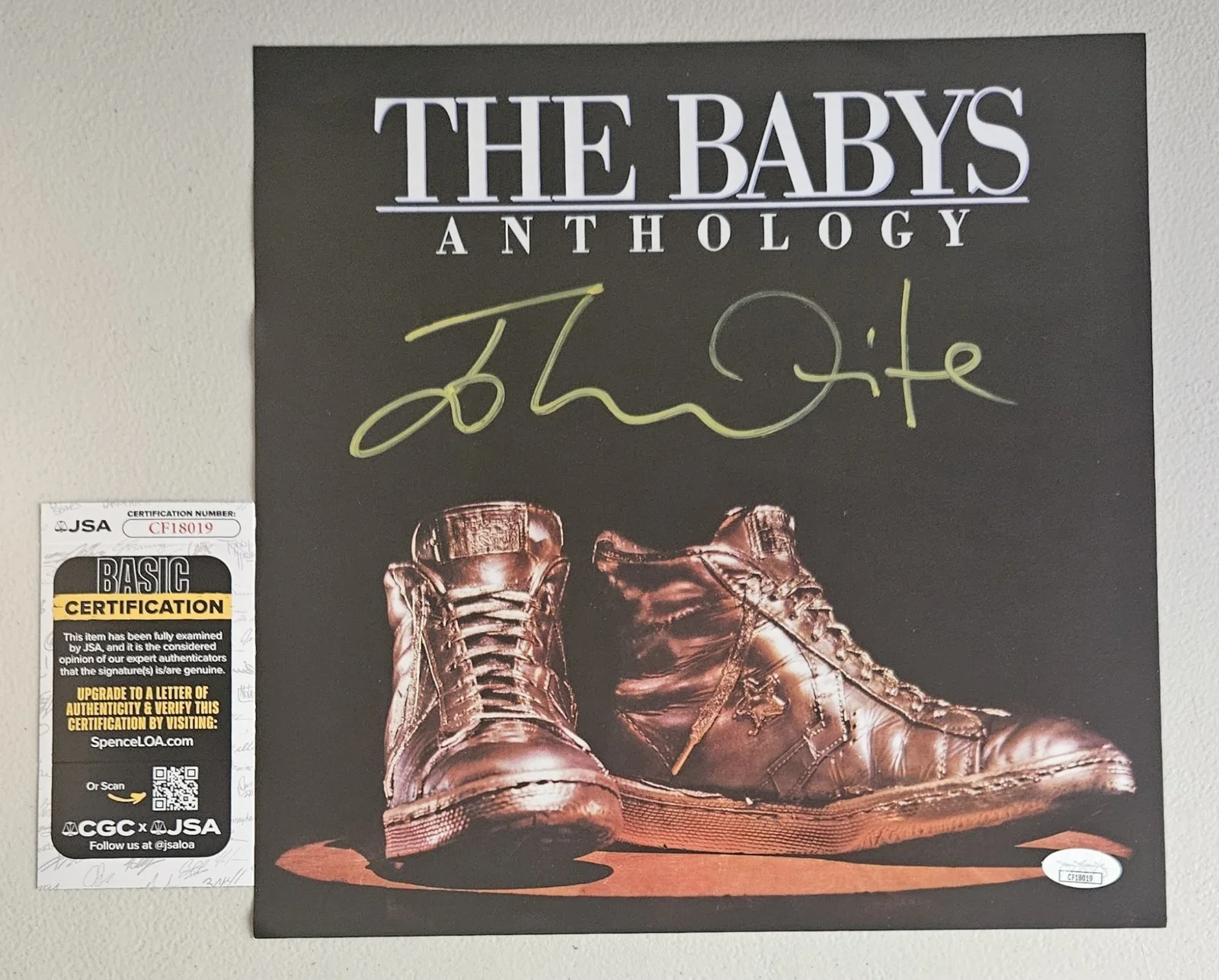 John Waite - The Baby's Anthology Clear Vinyl With Signed Print JSA COA psa Bas, изображение 2