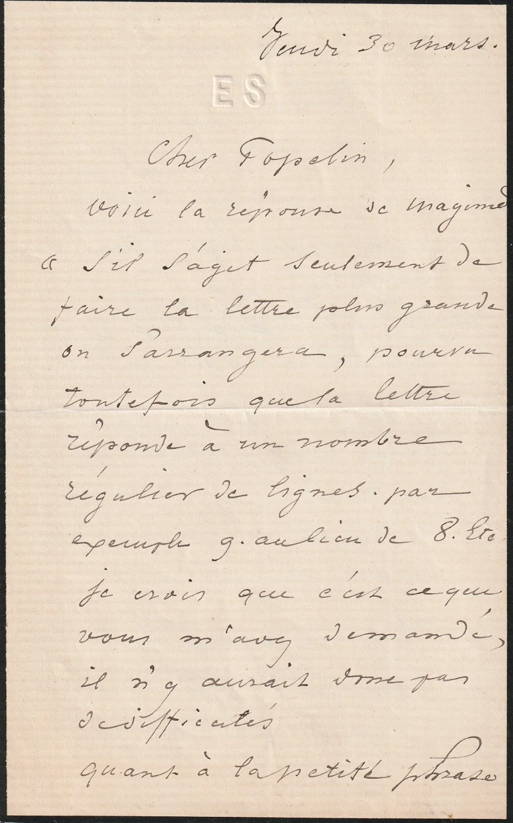 EUGENE SAUZAY French Violinist 3 pp Autographed Letter Signed with AMSQU, 1881, изображение 2