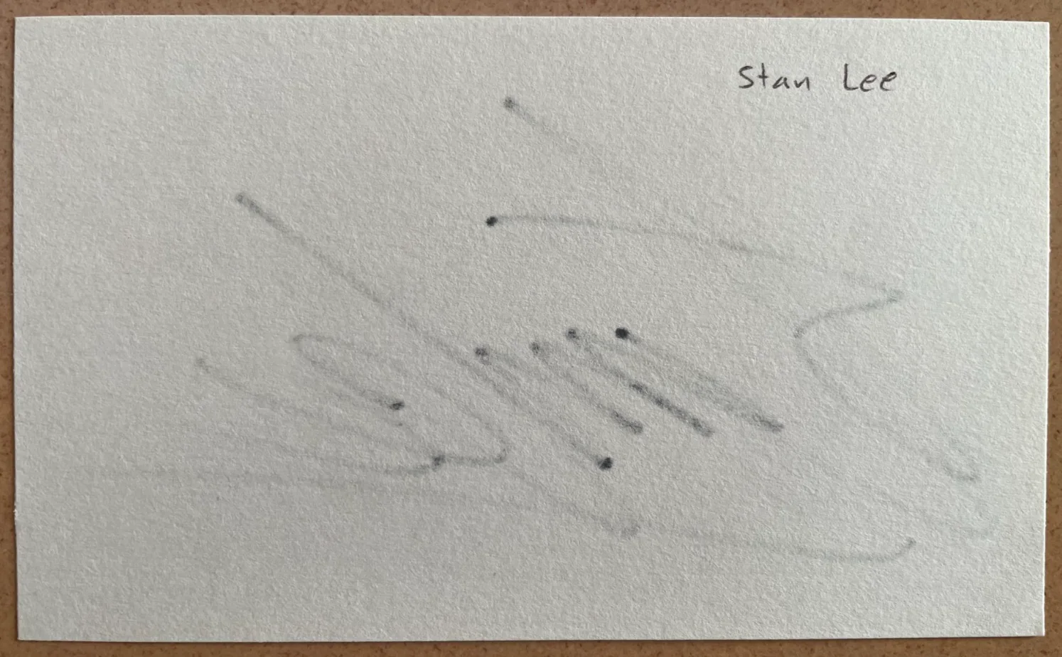 Stan Lee — Stan Lee Signed Autograph Signature 5x3 Index Card Spiderman, image 2