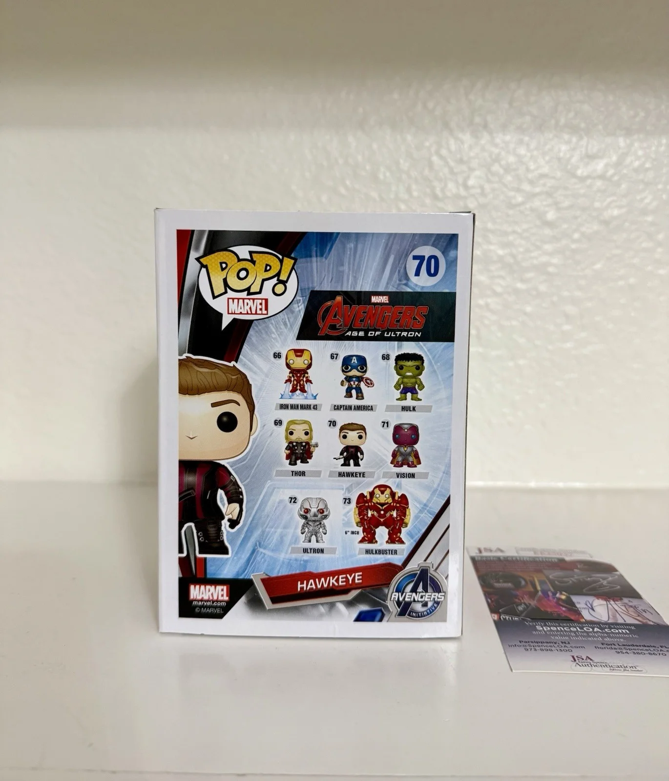 Jeremy Renner — Funko pop signed by Jeremy Renner ,Character Name (Hawkeye) COA (JSA), image 5