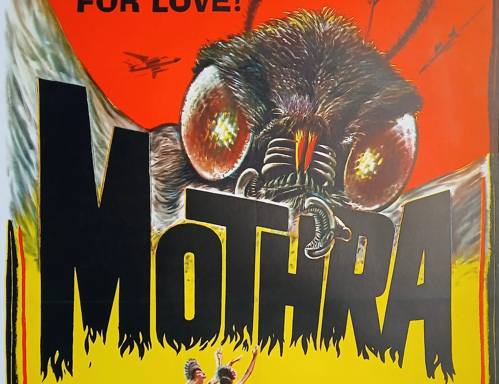 MOTHRA (1962) original linen-backed US one-sheet poster - Inishiro Honda Kaiju, image 2