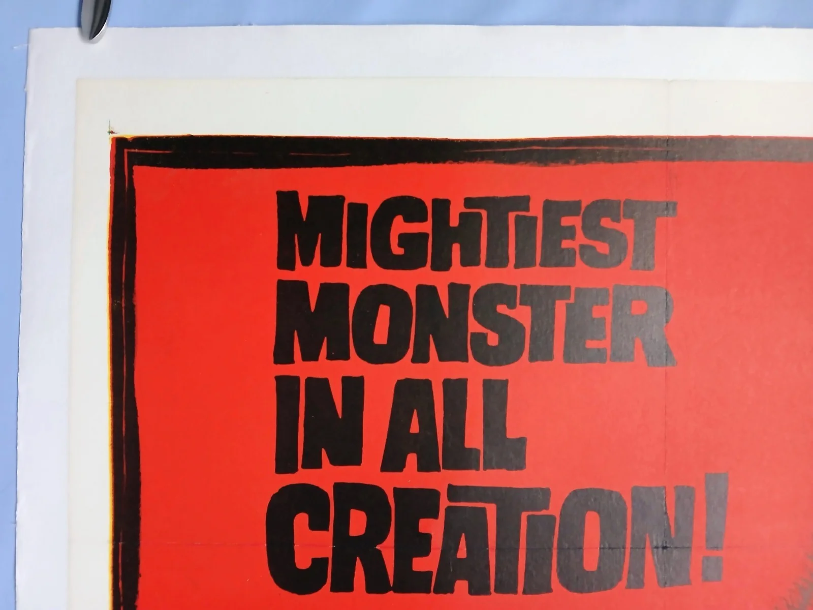 MOTHRA (1962) original linen-backed US one-sheet poster - Inishiro Honda Kaiju, image 3