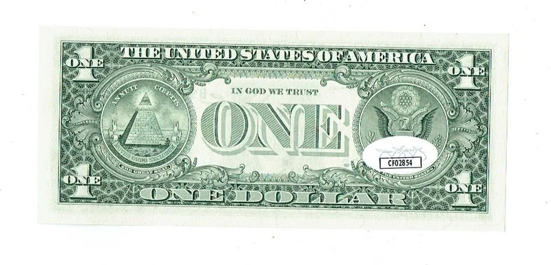 Kevin Bacon JSA Vintage Signed 1993 Uncirculated $1 Bill Auto Footloose Actor, изображение 2