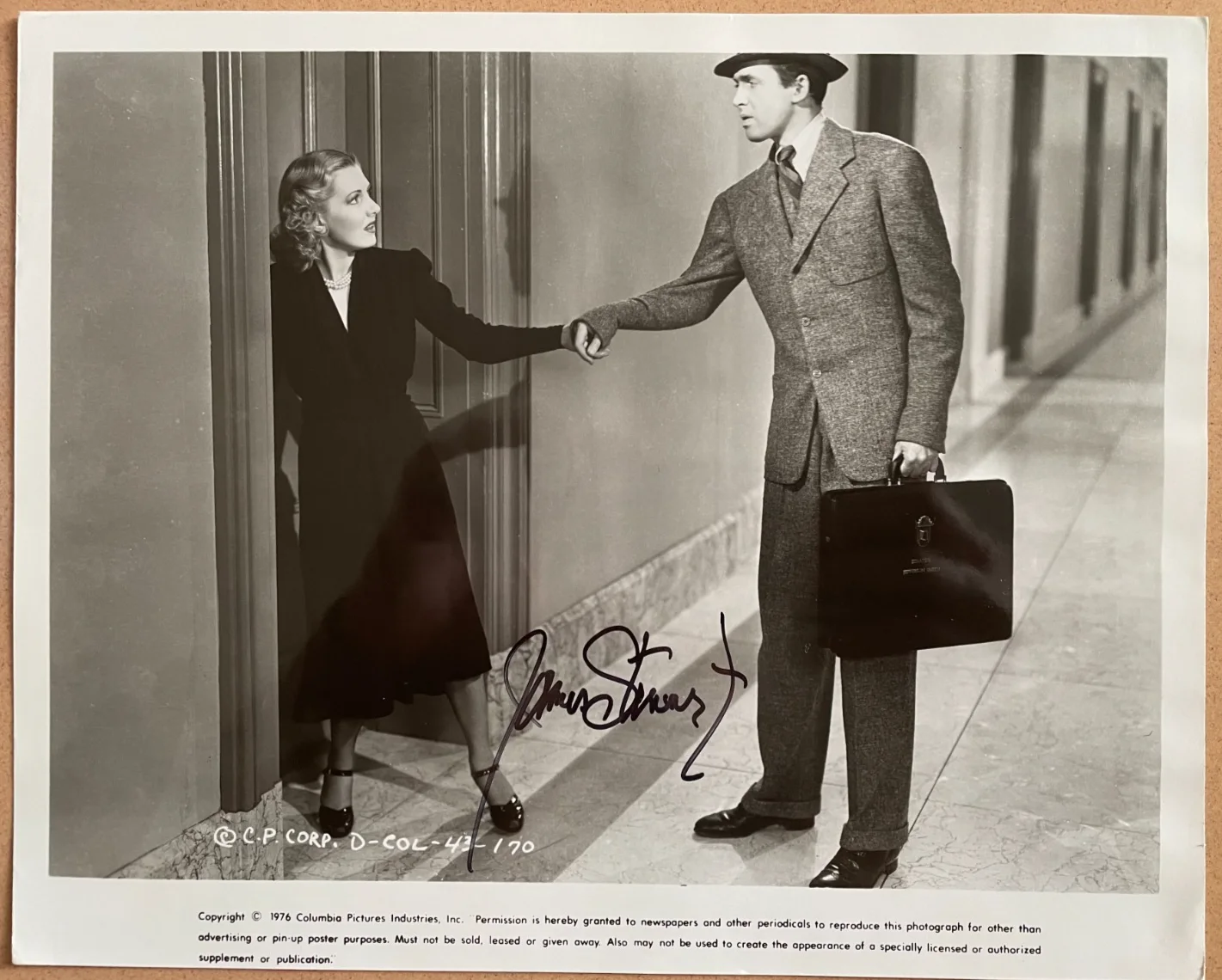 James Stewart — James Stewart Signed Autograph Signature 10x8 Mr. Smith Goes to Washington RARE