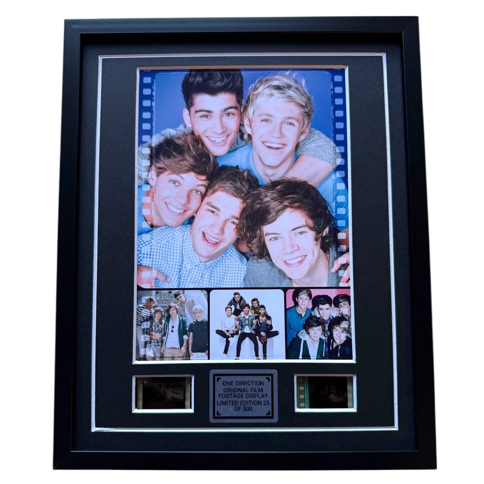 ONE DIRECTION FILM CELLS DISPLAY ORIGINAL MEMORABILIA FRAMED GIFT INCLUDES COA, image 2