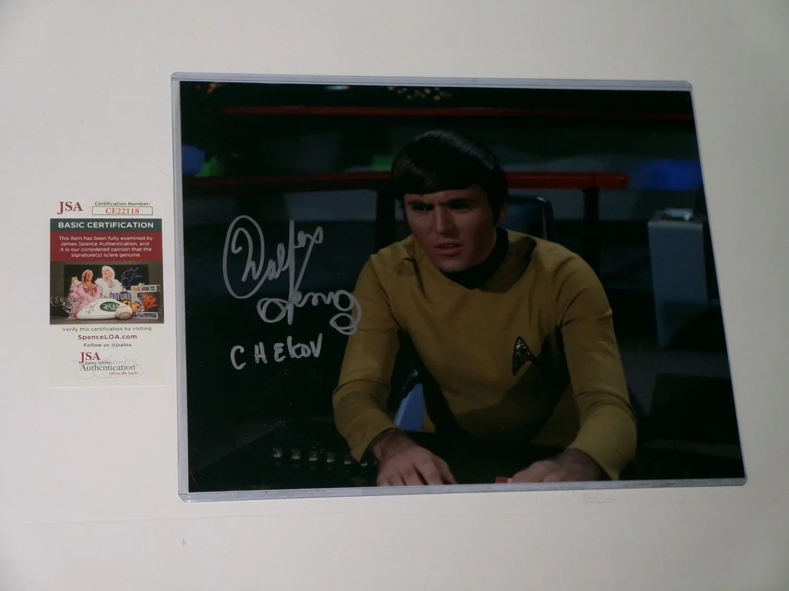 Walter Koenig — Star Trek Walter Koenig Signed 11x14 Color Photo JSA CERT WITH Chekov