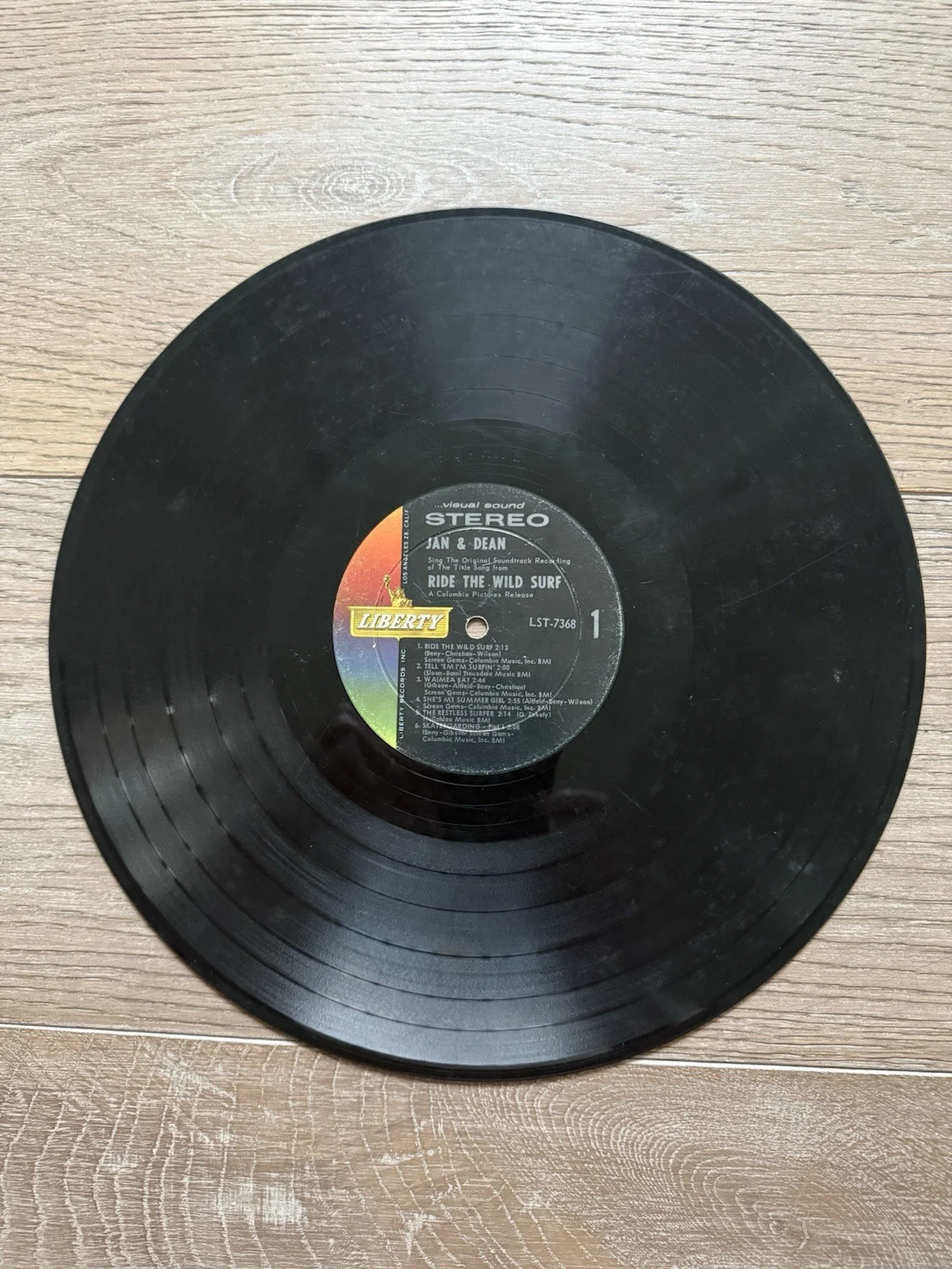 Jan & Dean autographed album cover with vinyl, изображение 3
