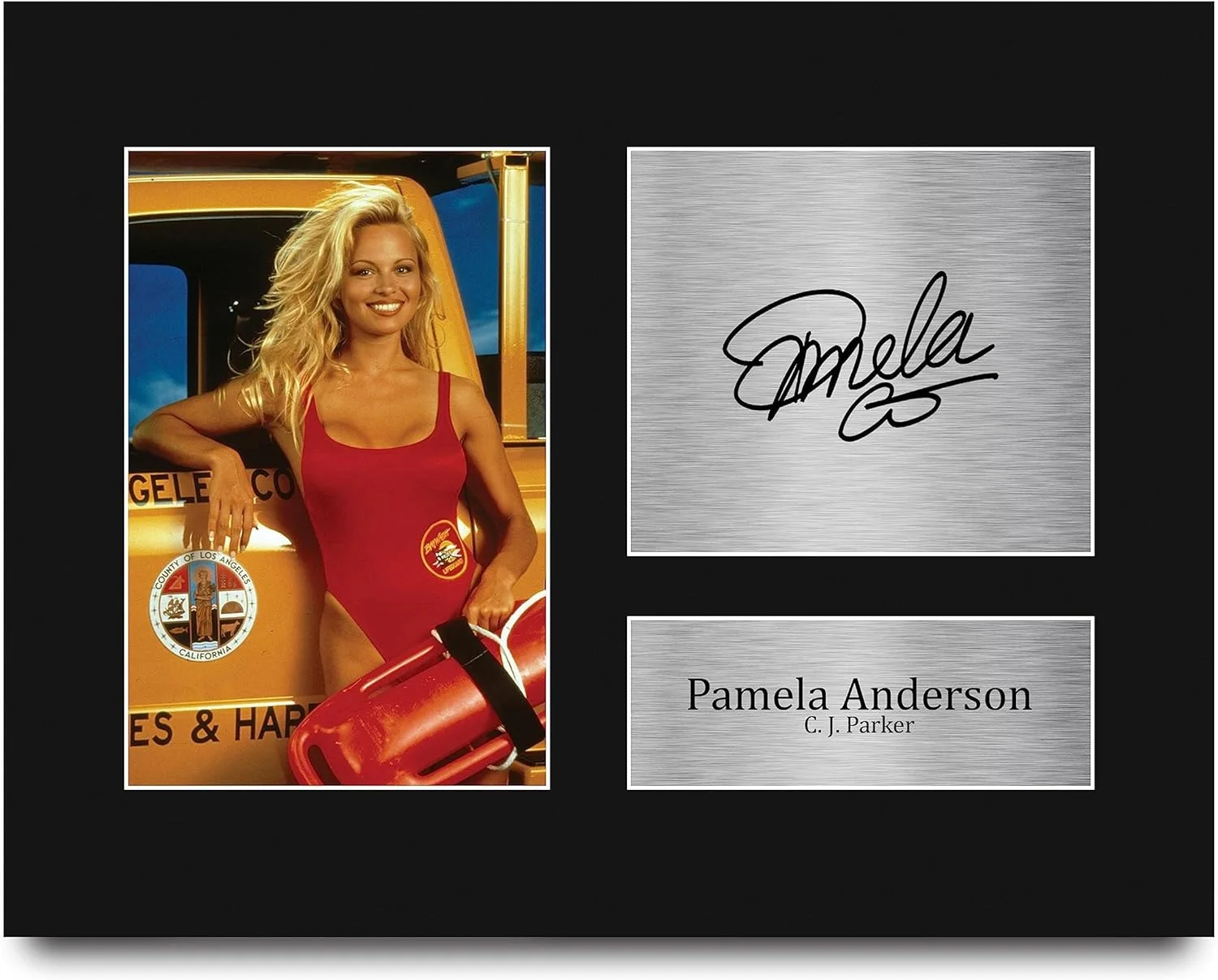 PAMELA ANDERSON — BAYWATCH PAM PAMELA ANDERSON 8.5X11 SIGNED PHOTO AUTOGRAPH POSTER SIGNATURE