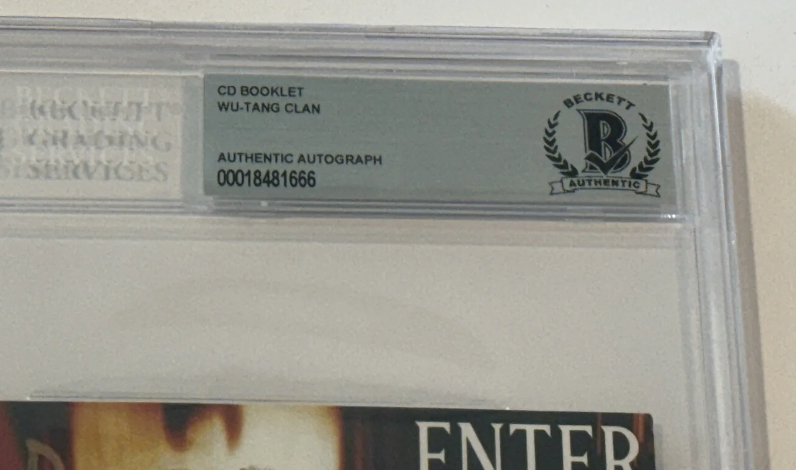 Wu Tang Clan signed CD Jacket Enter the Wu Tang group auto Rza Gza beckett loa, image 4