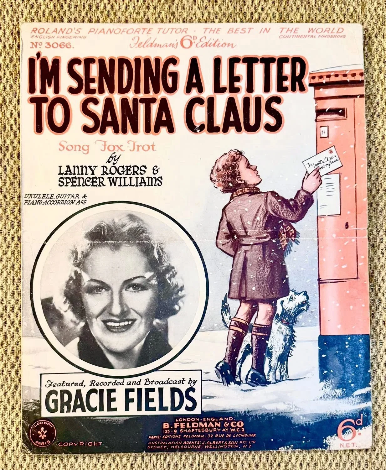 Gracie Fields x3 - Archie Pitt — Gracie Fields & Archie Pitt Original Signed Lot w/Xmas Music, Theatre Programs, image 3