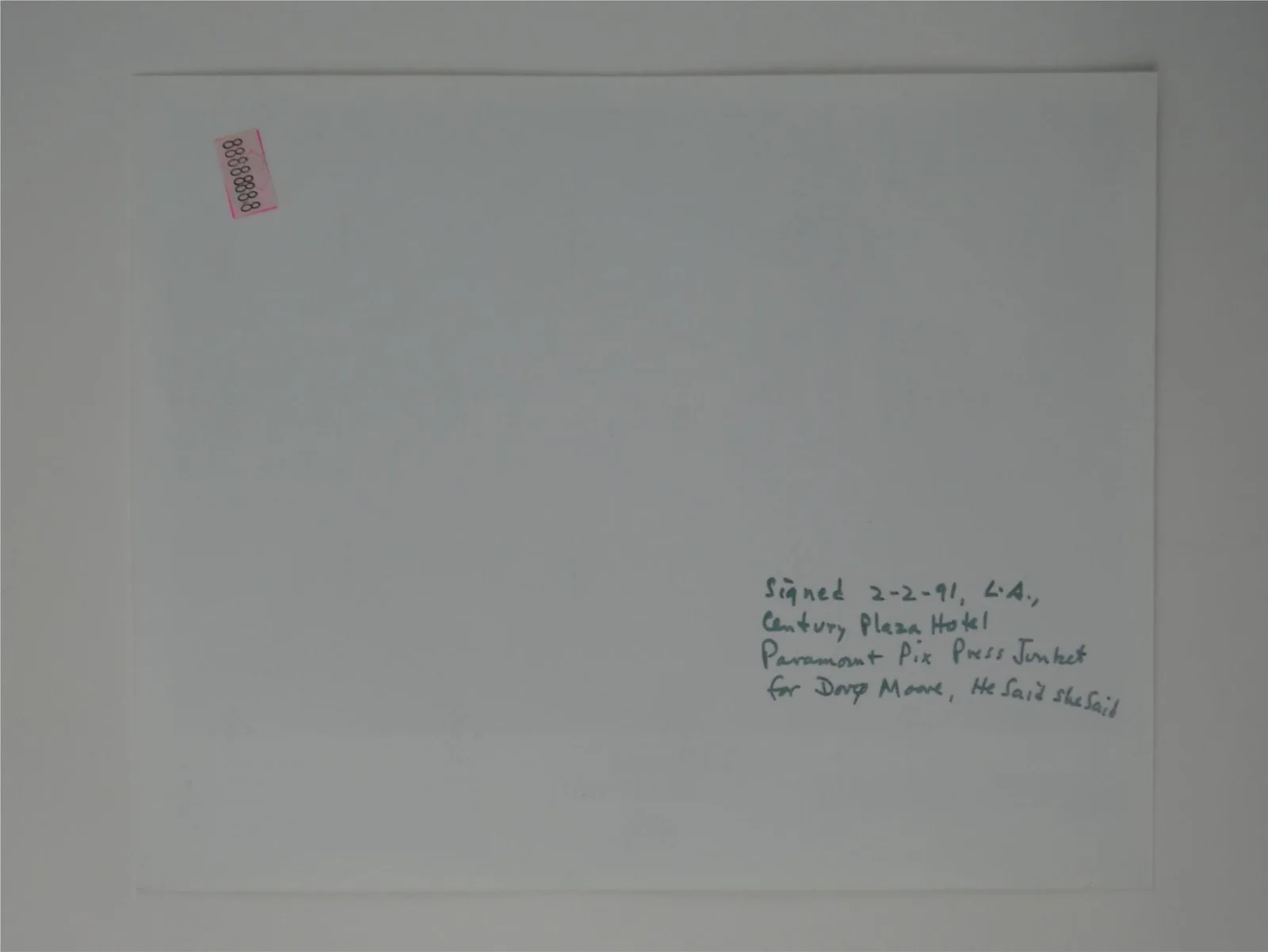 Kevin Bacon — Kevin Bacon Elizabeth Perkins Signed B&W 8x10 Promo Photo He Said She Said, изображение 3