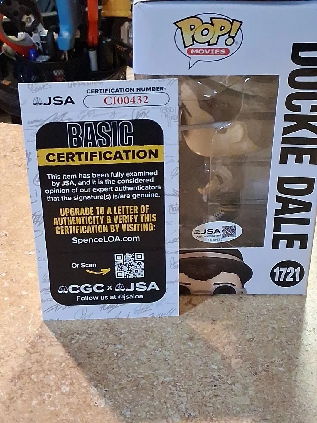 Jon Cryer — Jon Cryer Pretty In Pink Movie signed Duckie Dale Funko Pop JSA CI00432, image 4