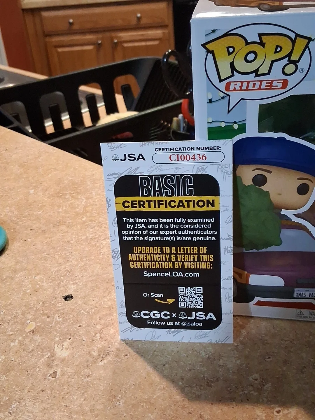 Chevy Chase — Chevy Chase Christmas Vacation signed Clark Griswold Car Funko Pop JSA CI00436, image 3