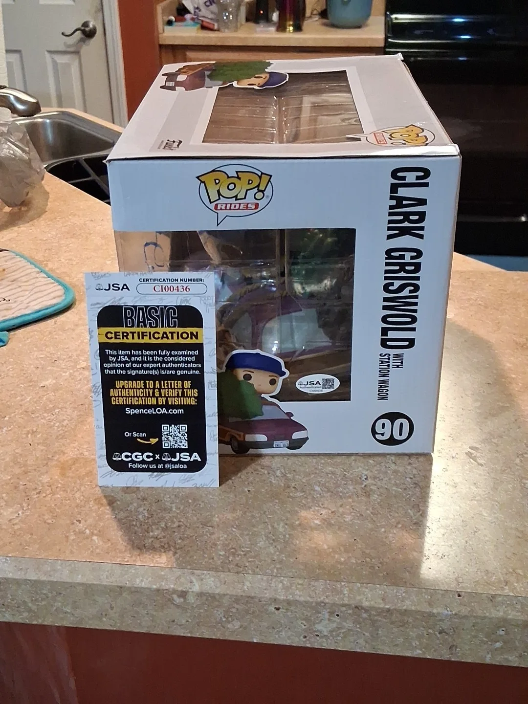 Chevy Chase — Chevy Chase Christmas Vacation signed Clark Griswold Car Funko Pop JSA CI00436, image 4