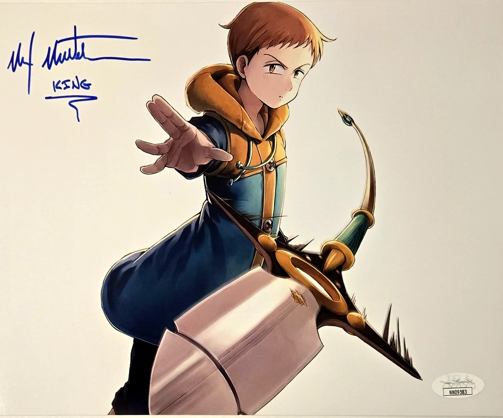 MAX MITTELMAN — Max Mittelman Signed Photo King Seven Deadly Sins Autograph Anime 8x10 JSA COA 3