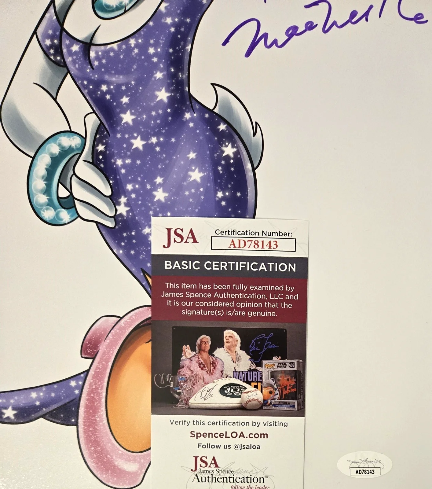 Tress MacNeille — Tress MacNeille Signed Photo Daisy Duck Donald Disney Autograph 11x14 JSA COA 43, image 2