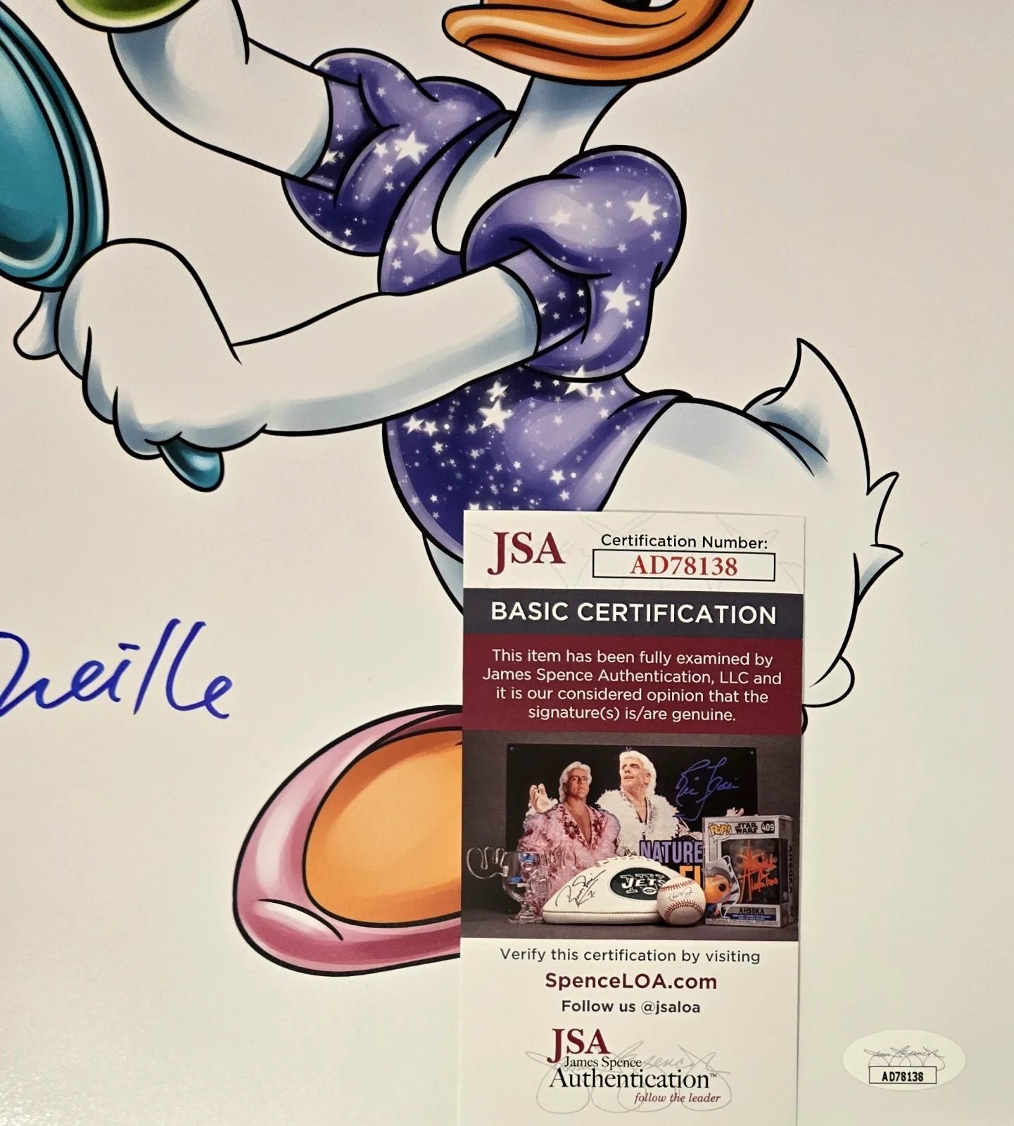 Tress MacNeille — Daisy Duck Signed Photo Disney Tress MacNeille Donald Autograph 11x14 JSA 138, изображение 2