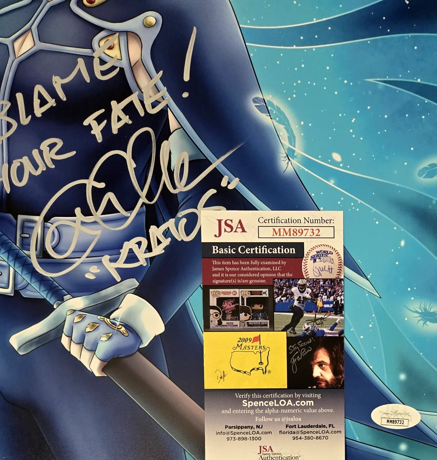 Cam Clarke — Kratos Aurion Tales of Symphonia Signed Photo Autograph Cam Clarke 11x14 JSA 732, изображение 2