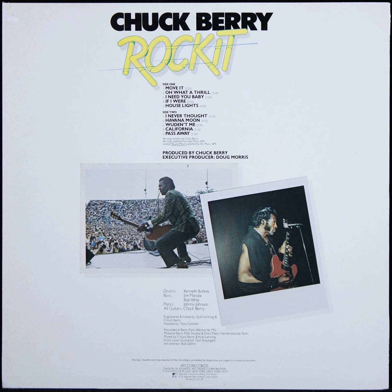 Chuck Berry — CHUCK BERRY - RECORD ALBUM COVER SIGNED, image 3