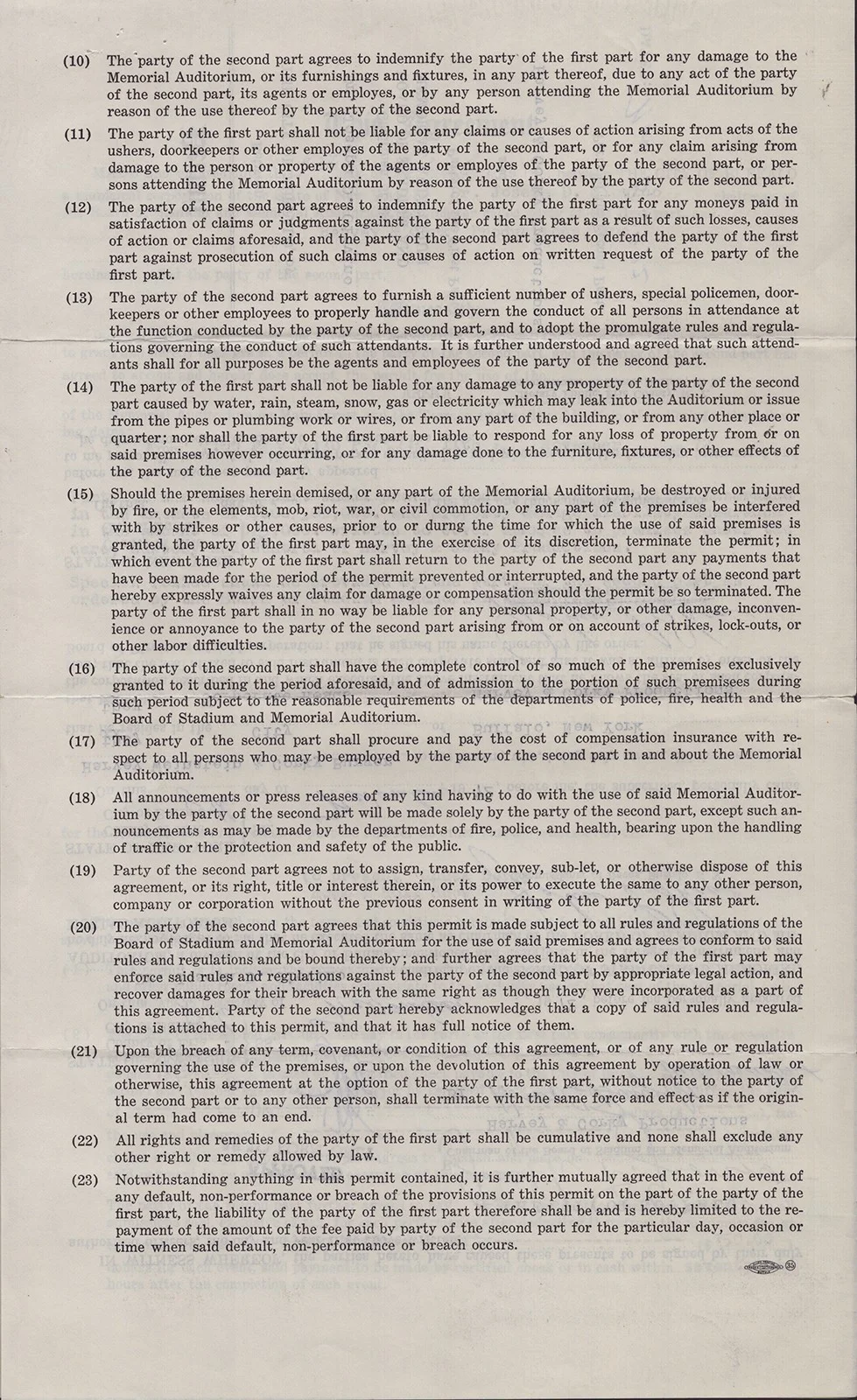 CHUCK BERRY - DOCUMENT UNSIGNED 11/08/1972, image 3