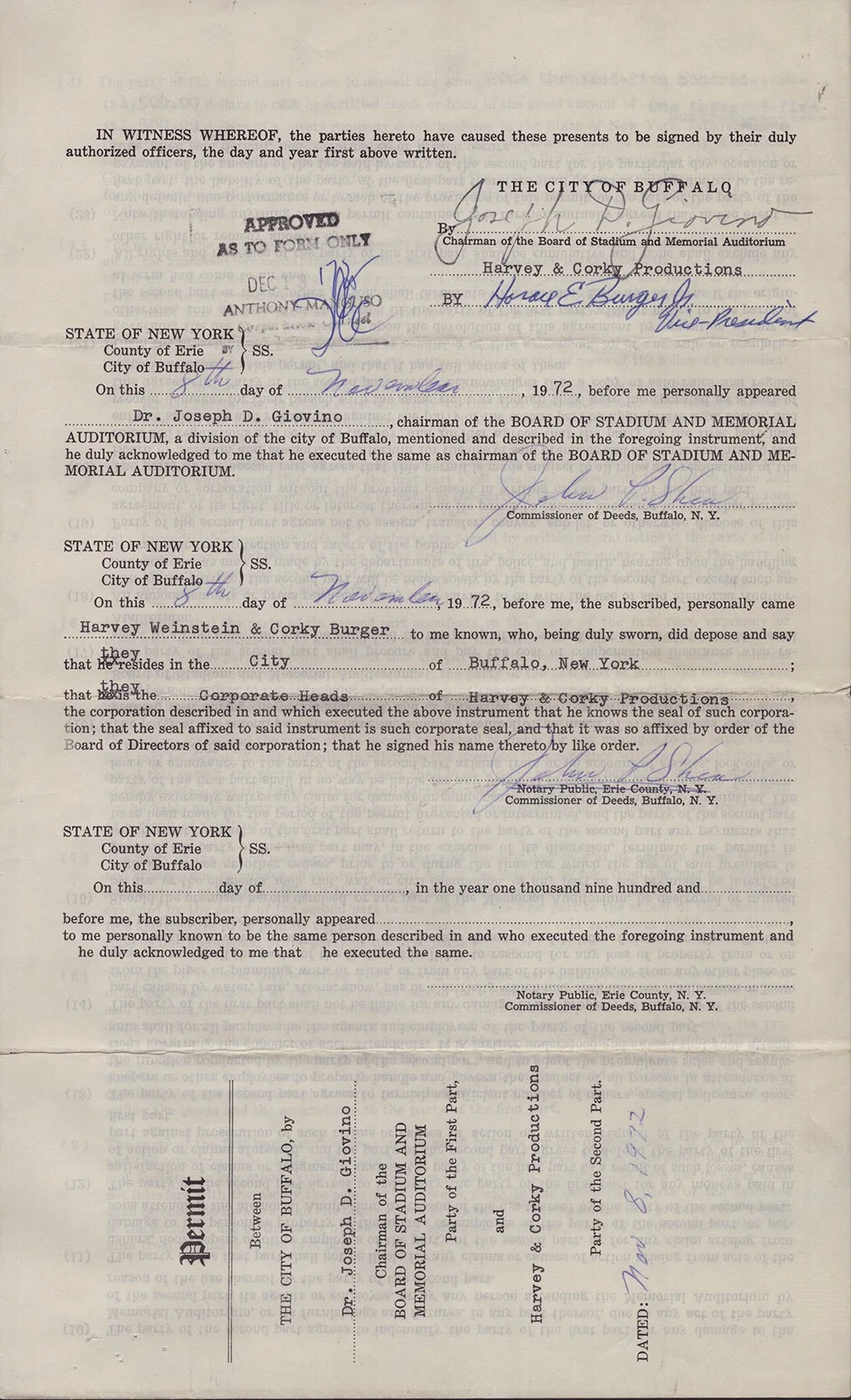 CHUCK BERRY - DOCUMENT UNSIGNED 11/08/1972, image 4