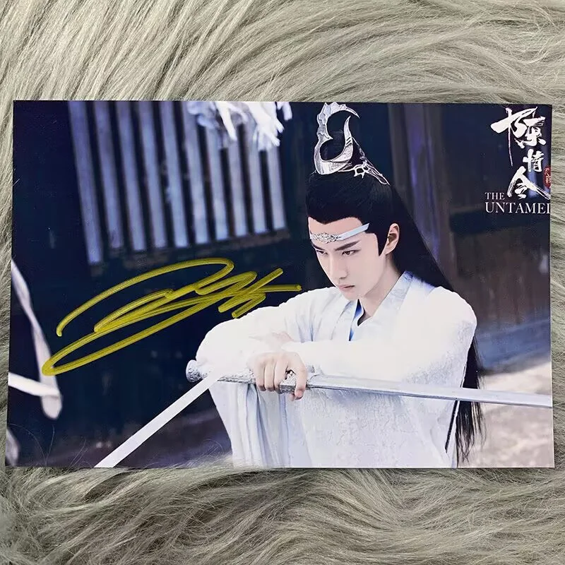 The Untamed Lan Wangji Wang Yibo Autographed Signed Photos Photo Autographs, изображение 3