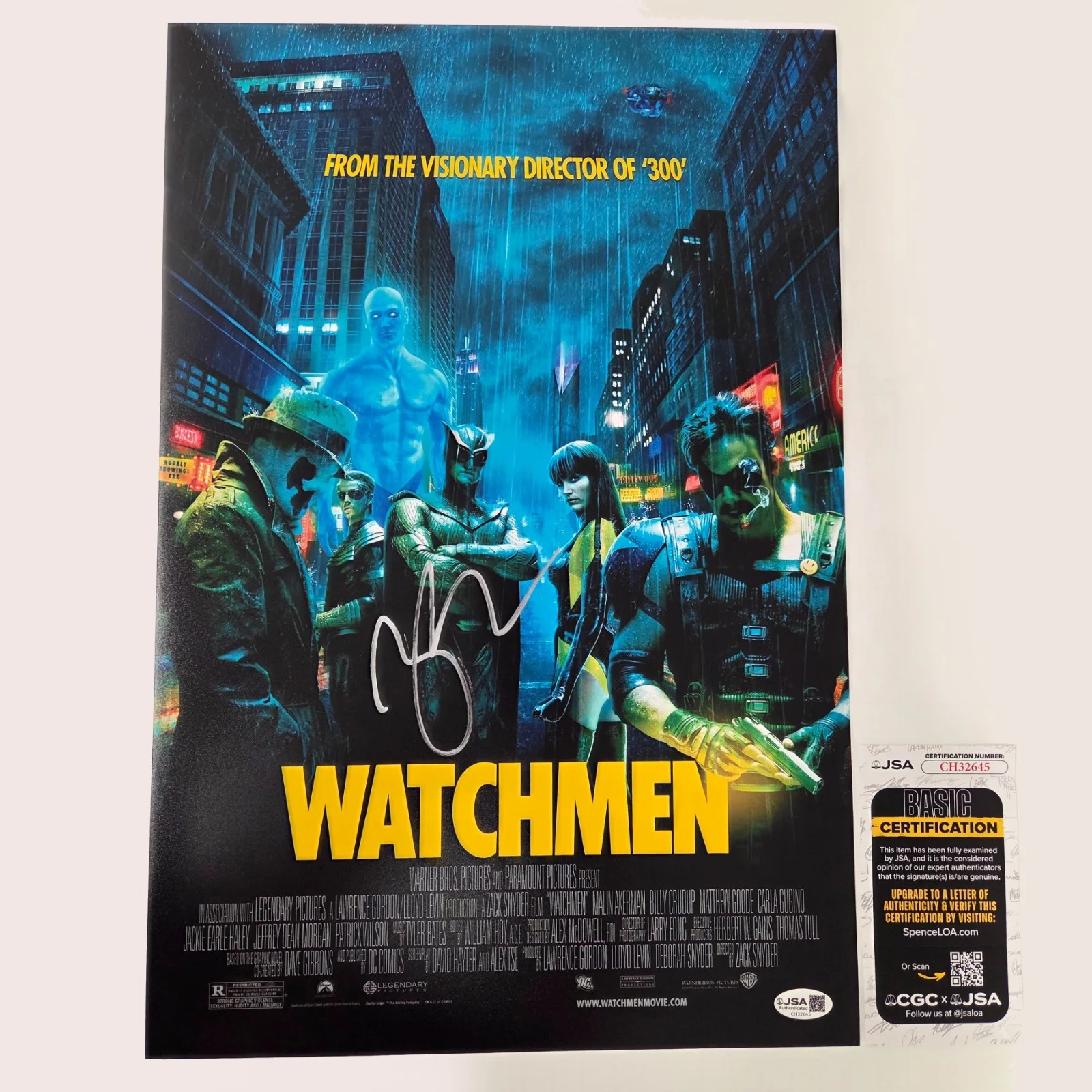 ZACK SNYDER — ZACK SNYDER Authentic Hand-signed "WATCHMEN DIRECTOR" 12x18 Photo (JSA COA)