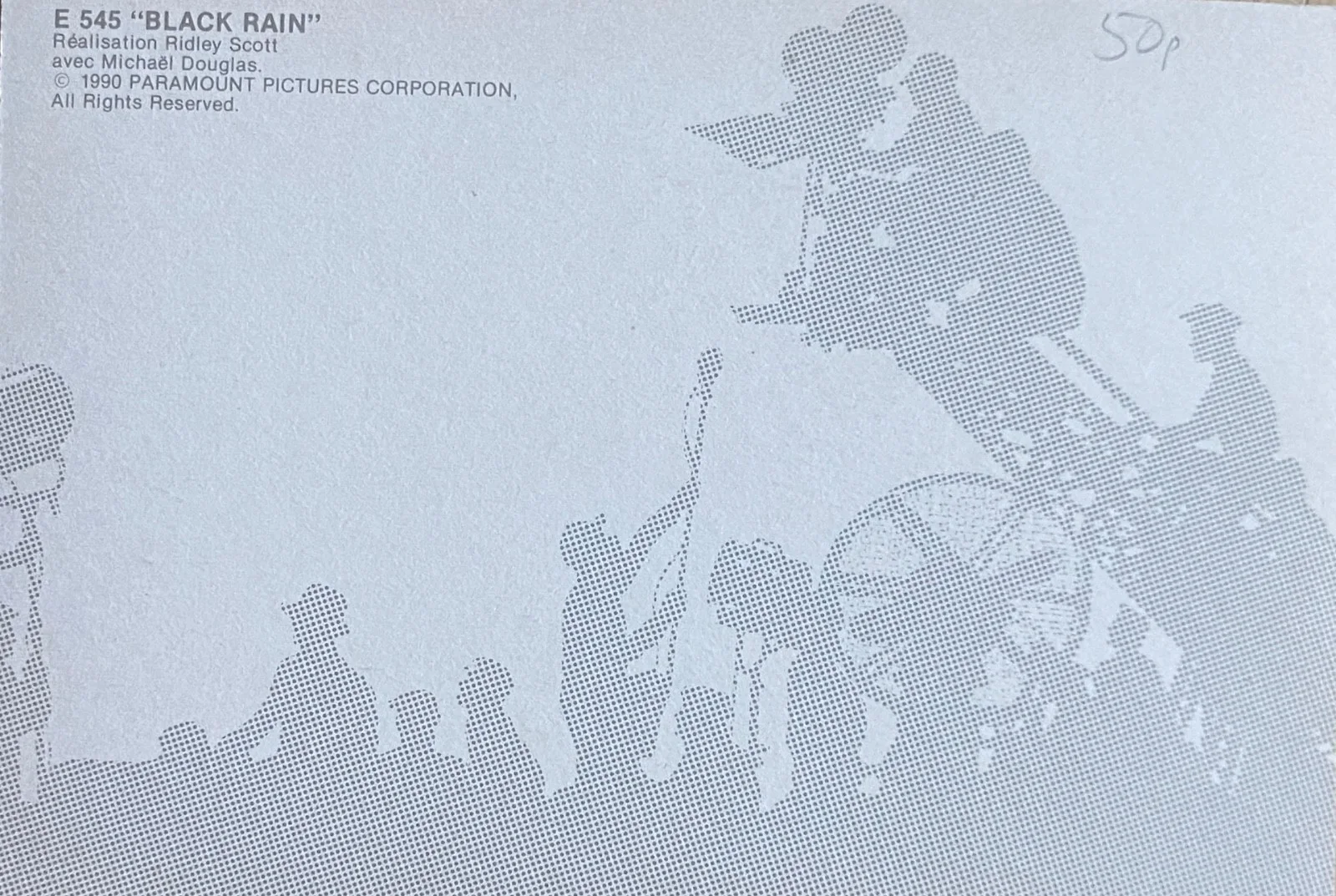Black Rain Promotional Postcard 1990, image 2