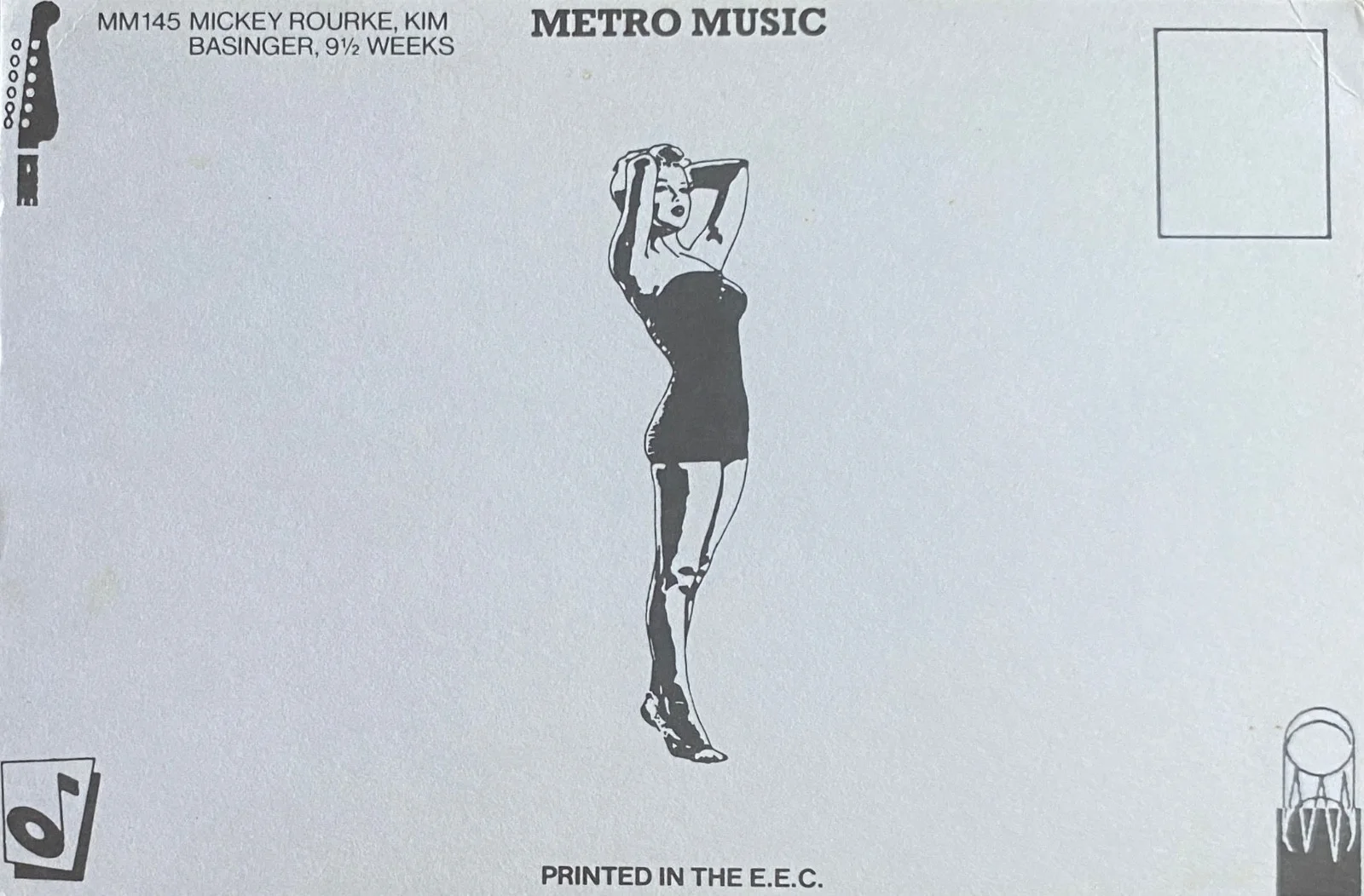 9 and a Half Weeks Promotional Postcard 1986, image 2