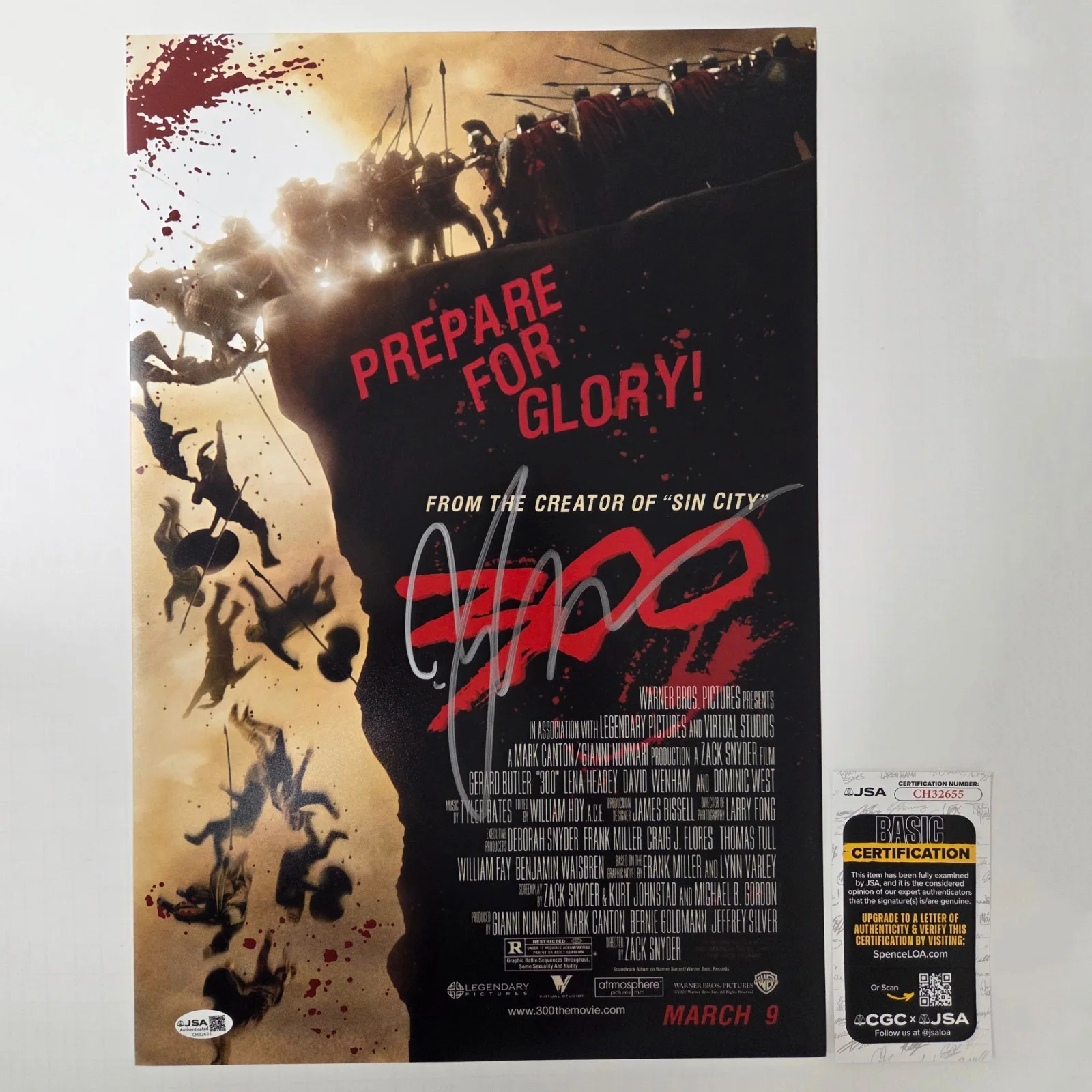 ZACK SNYDER — ZACK SNYDER Authentic Hand-signed "300 DIRECTOR" 12x18 Photo (JSA COA)