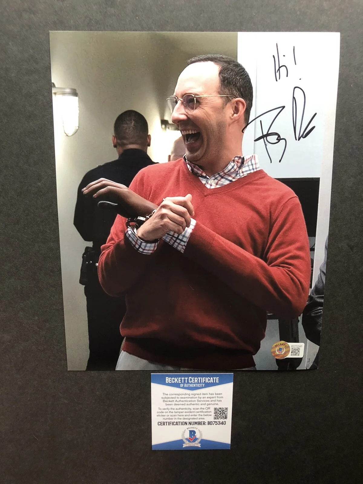 Tony Hale — Tony Hale autographed signed 8x10 photo Beckett BAS COA Forky Bluth Arrested *IR