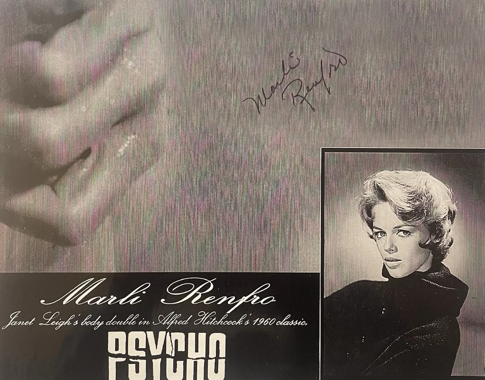 Marli Renfro — Marli Renfro Signed 8x10 Photo Psycho Legend Hitchcock Horror Stunt Double