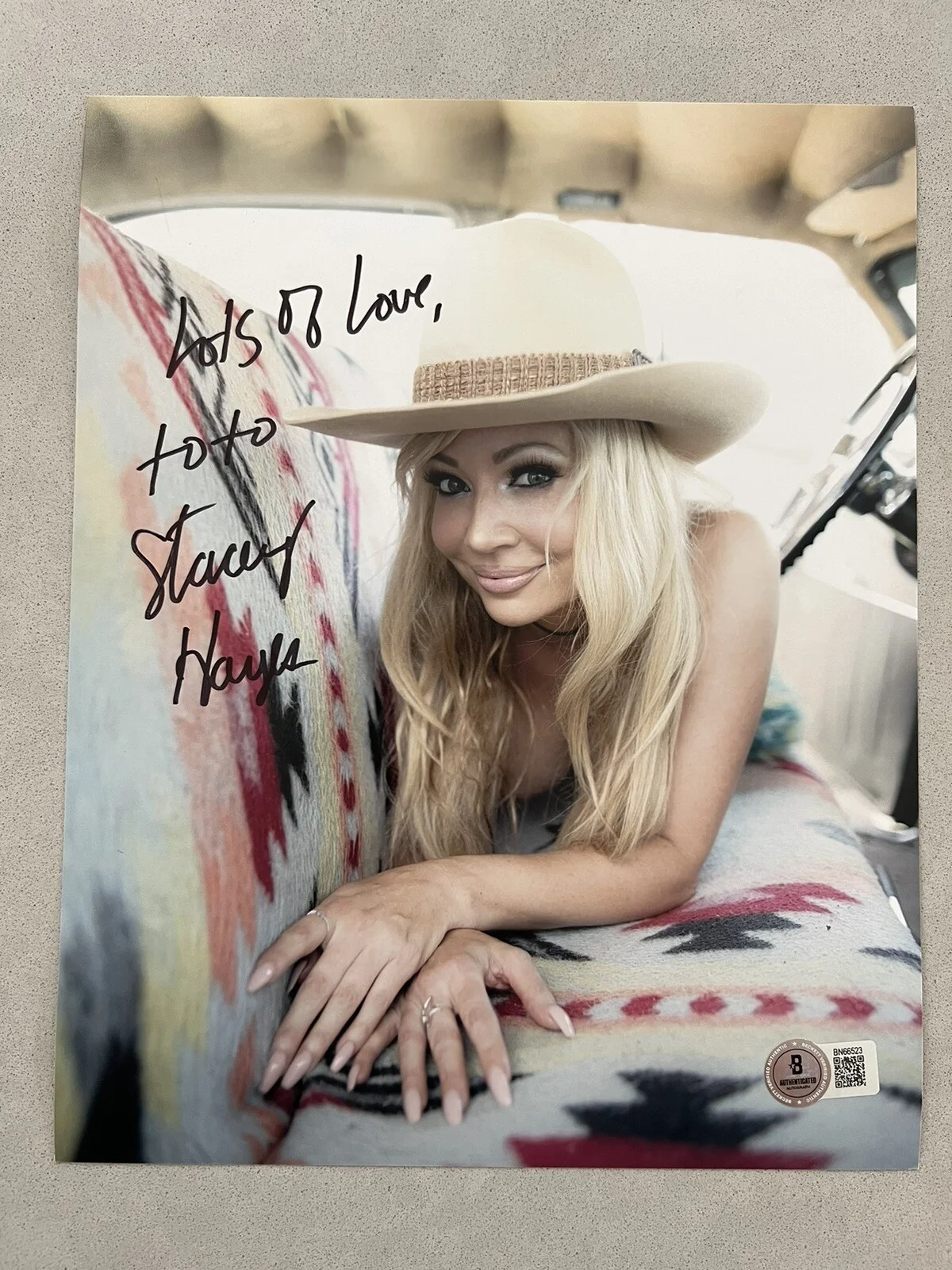 Stacey Hayes — Stacey Hayes autographed signed 8x10 photo Beckett BAS COA Sexy Hot Model *INSR